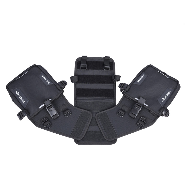 Motorcycle rackless saddlebag black 12L waterproof