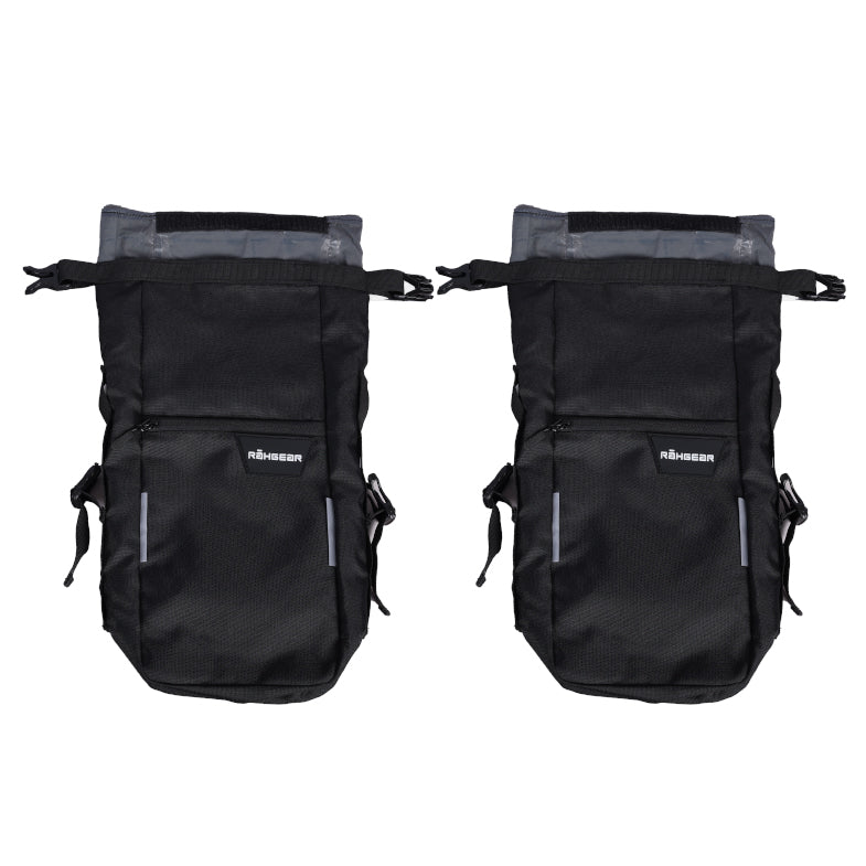 Motorcycle rackless saddlebag black 12L waterproof