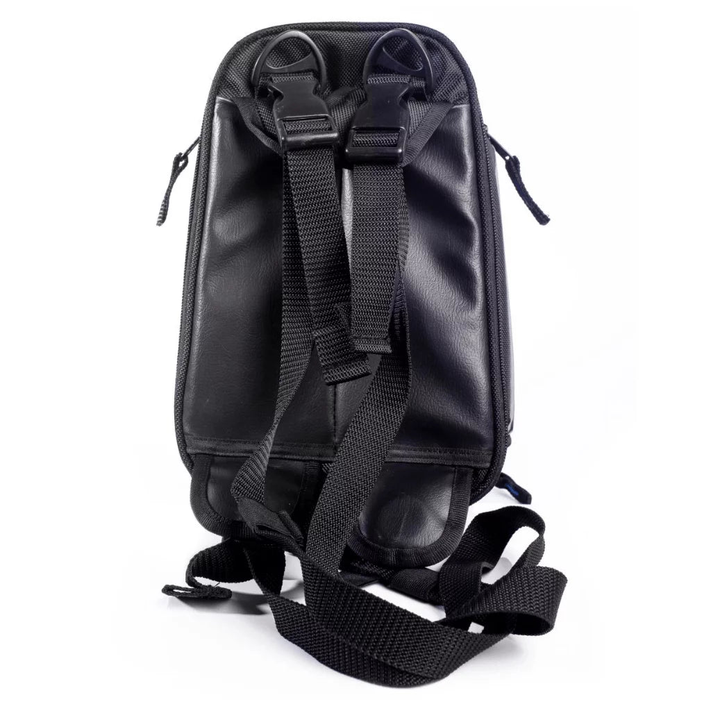 Motorcycle tank bag black with transparent mobile pouch