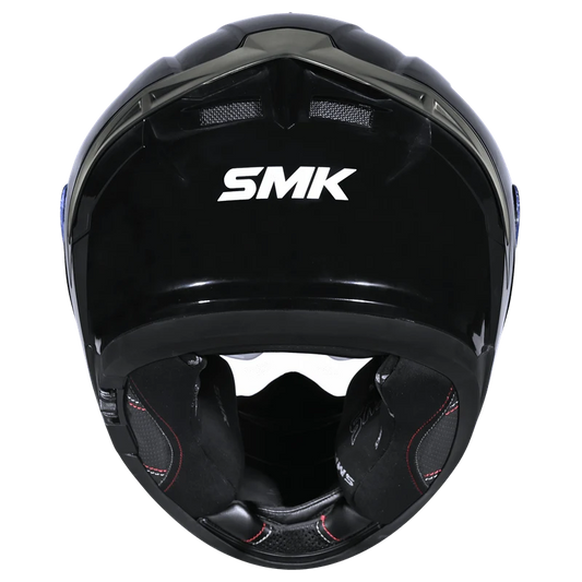 Motorcycle full face helmet solid gloss black pinlock 30 dual visor