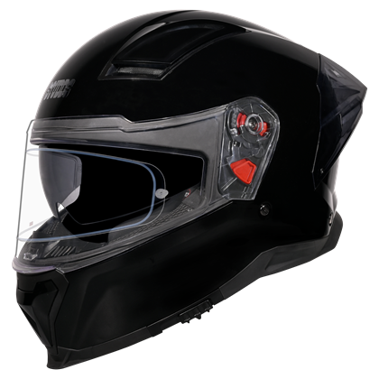 Motorcycle full face helmet black with pinlock anti-fog