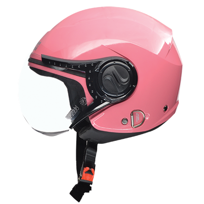 Motorcycle open face helmet baby pink