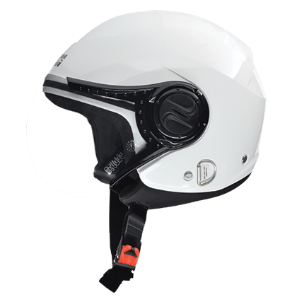 Motorcycle open face helmet white