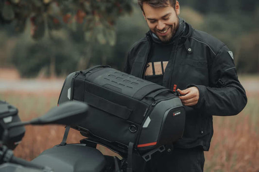 Motorcycle 32-42L waterproof tail bag black