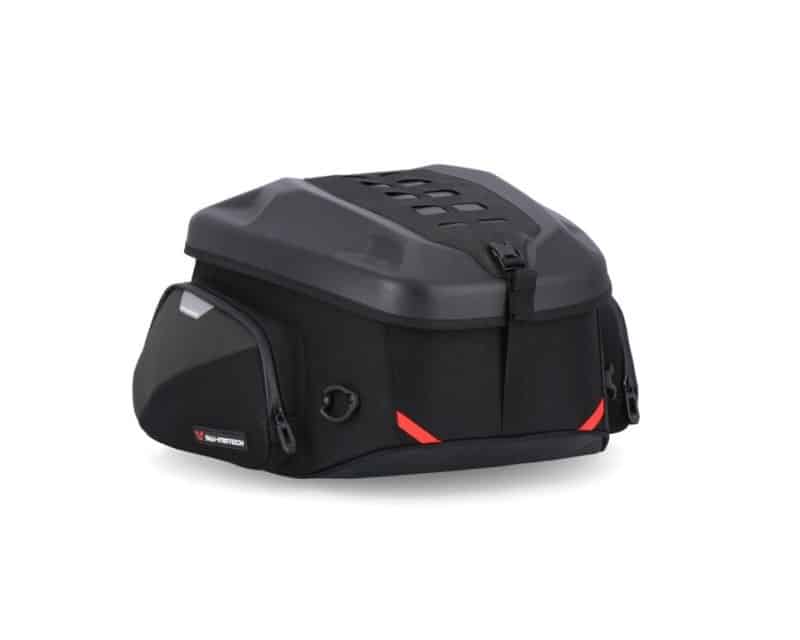 Motorcycle tail bag black waterproof 23-34L