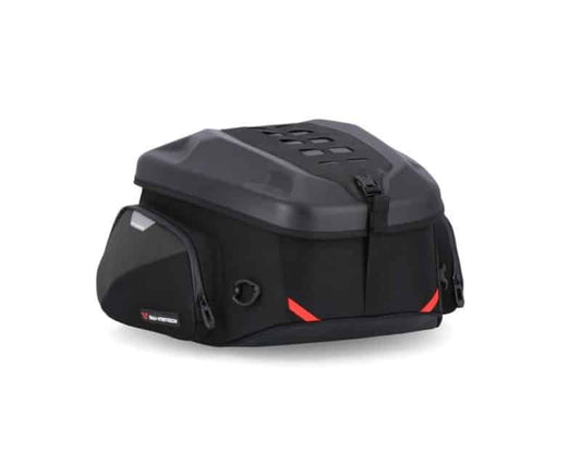 Motorcycle tail bag black waterproof 23-34L