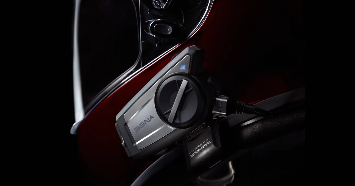 motorcycle 4K camera Harman Kardon speakers integrated intercom system