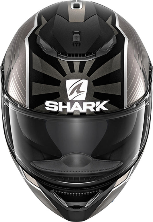 Motorcycle riding full face malaysian GP zarco rep edition grey with black and white