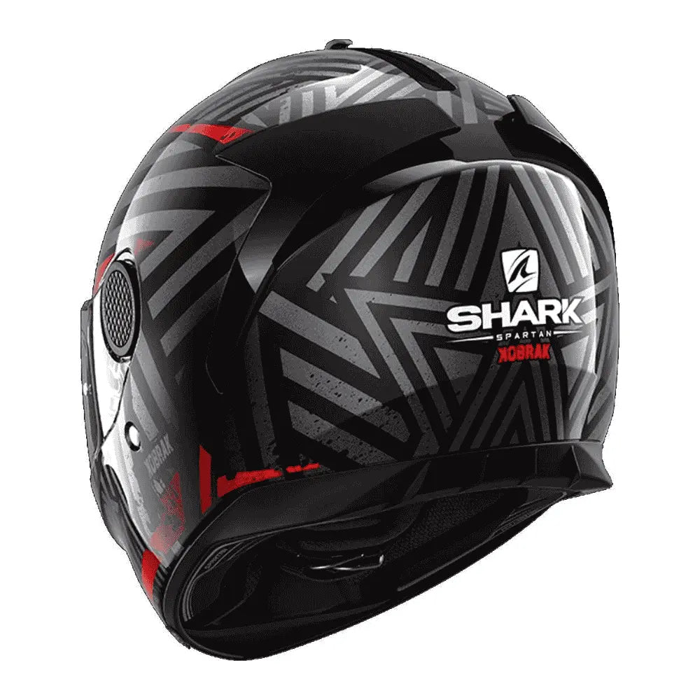 Motorcycle Full Face Black and red Shark helmet MotoGP winning