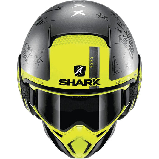 Motorcycle half face removable goggles shark helmet city urban rides