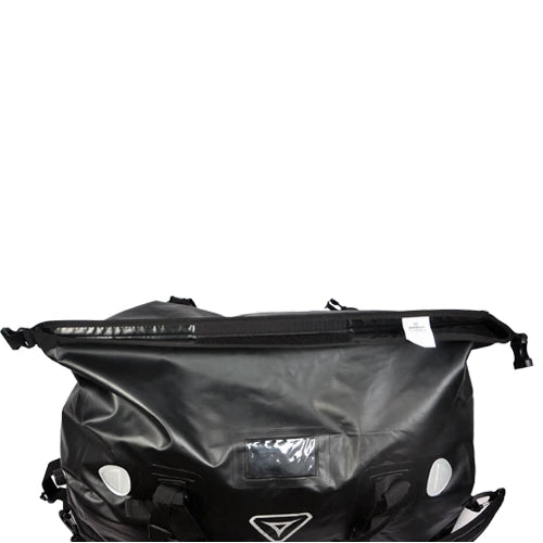 Motorcycle dry bag backpack / dufflebag convertible black waterproof tail and top rack installable