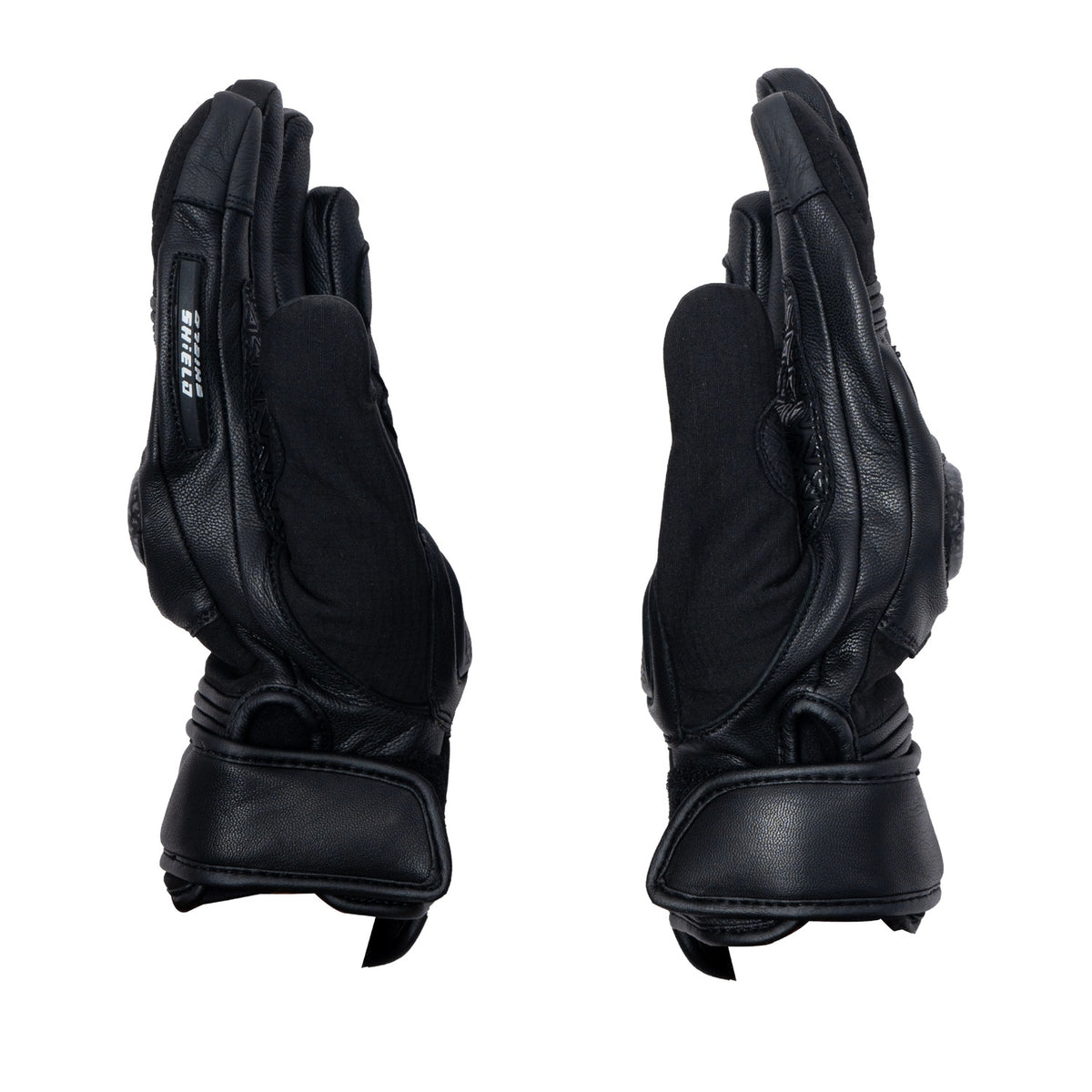 motorcycle riding gloves black with knox armour 100% waterproof carbon knuckle protectors