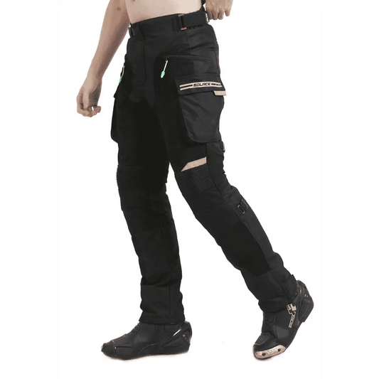 Motorcycle riding level 2 armoured mesh pant black