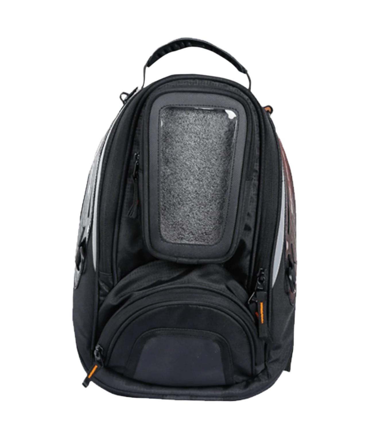 Motorcycle magnetic tank bag black with phone pouch waterproof