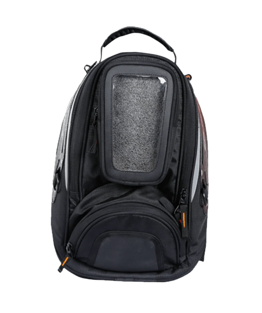 Motorcycle magnetic tank bag black with phone pouch waterproof