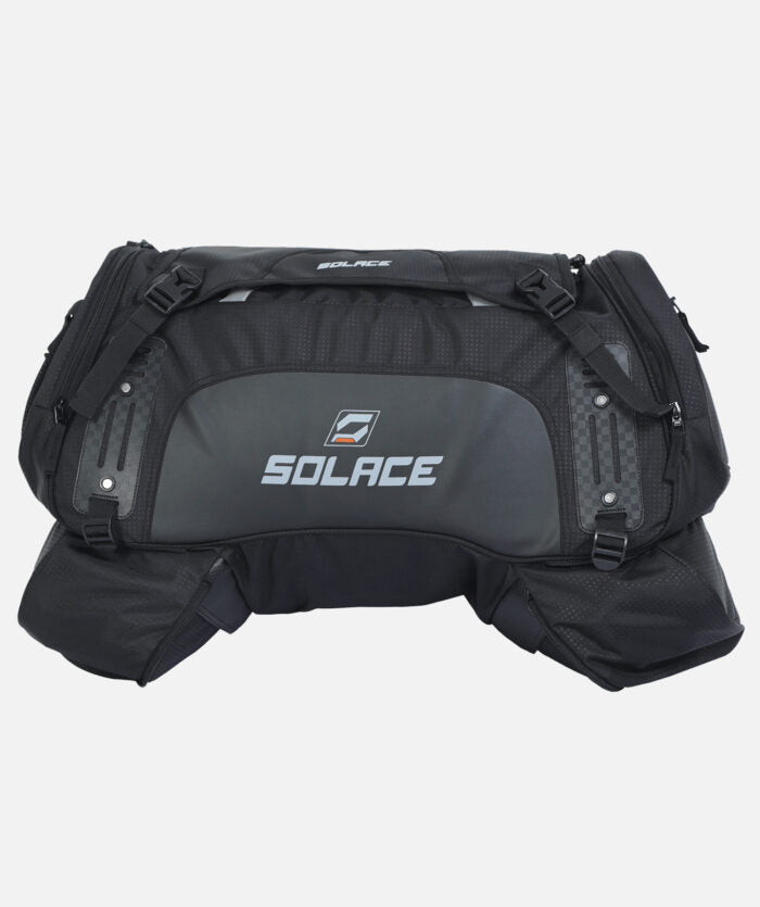Motorcycle black tail bag with waterproof cover big