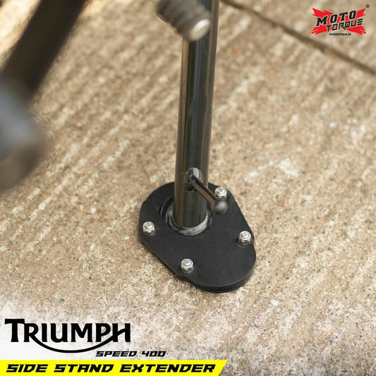 Motorcycle side stand extender triumph speed 400