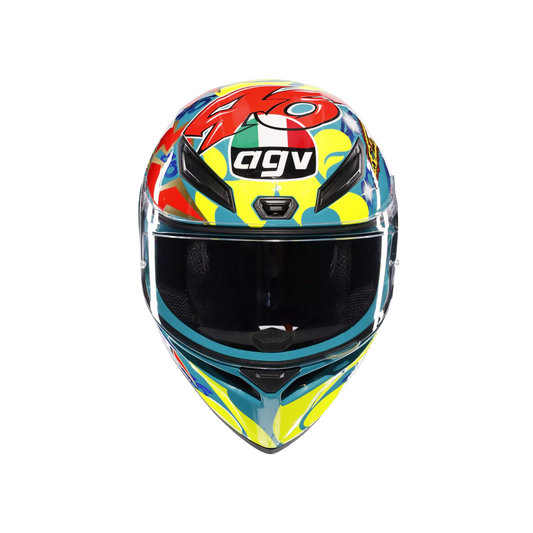 Motorcycle full face track helmet mugello rossi edtion graphic multicolours and graphics