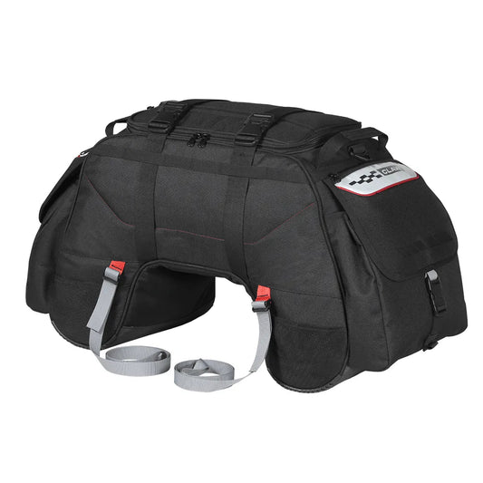 Motorcycle universal black tail bag 72L waterproof, reflective claw-mounting style