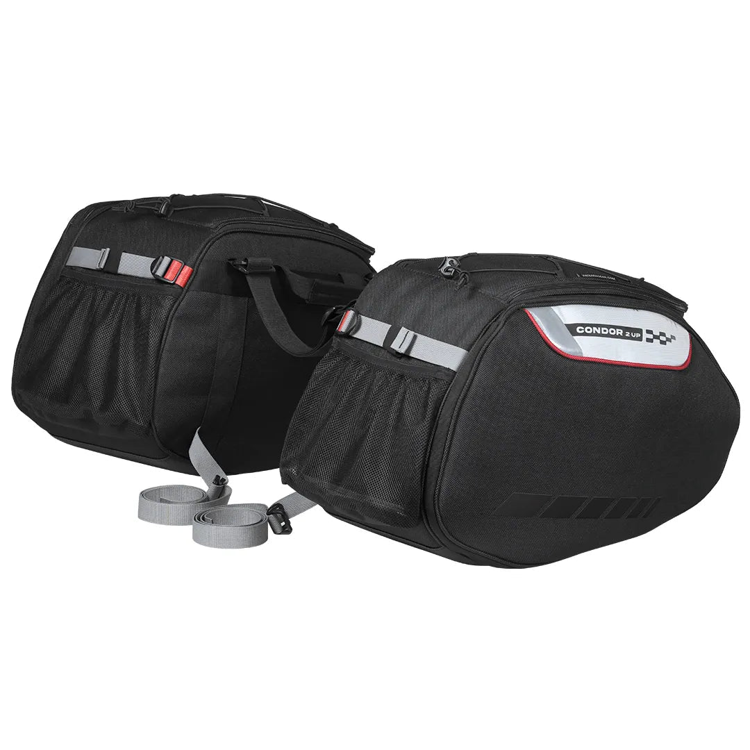 Motorcycle 64L black saddle luggage bags waterproof