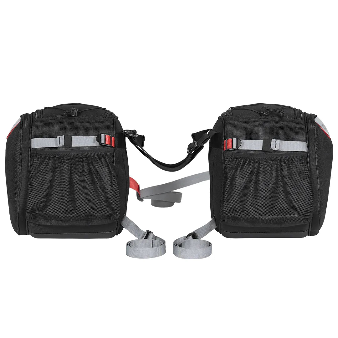 Motorcycle 64L black saddle luggage bags waterproof