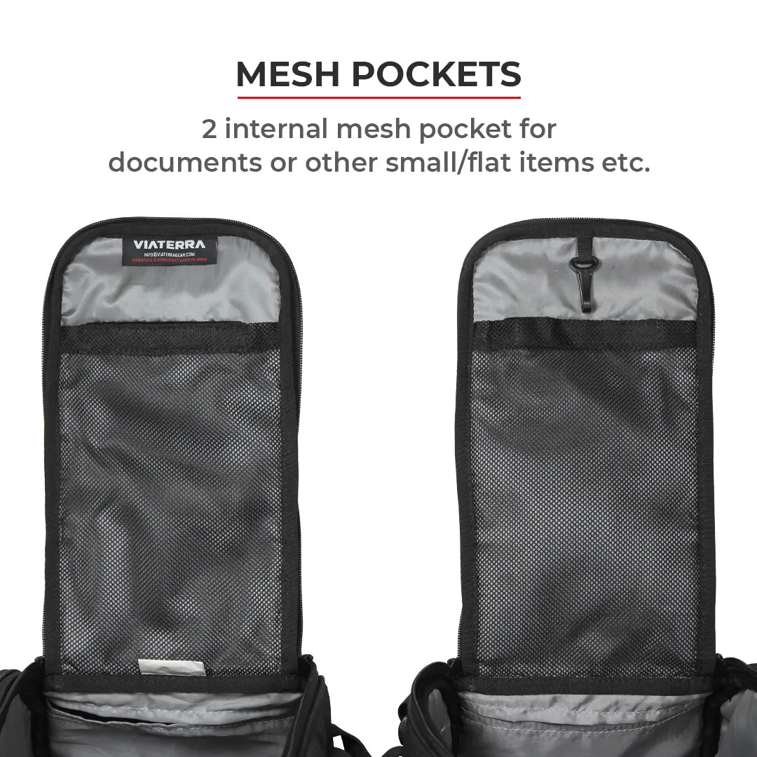 Motorcycle 64L black saddle luggage bags waterproof