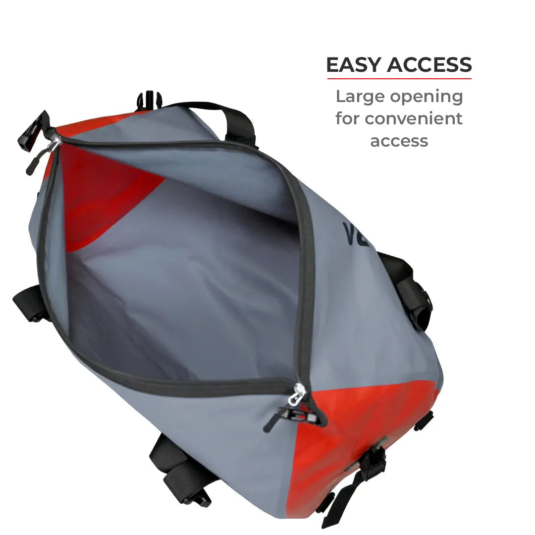 Motorcycle orange & grey waterproof drybag tailbag