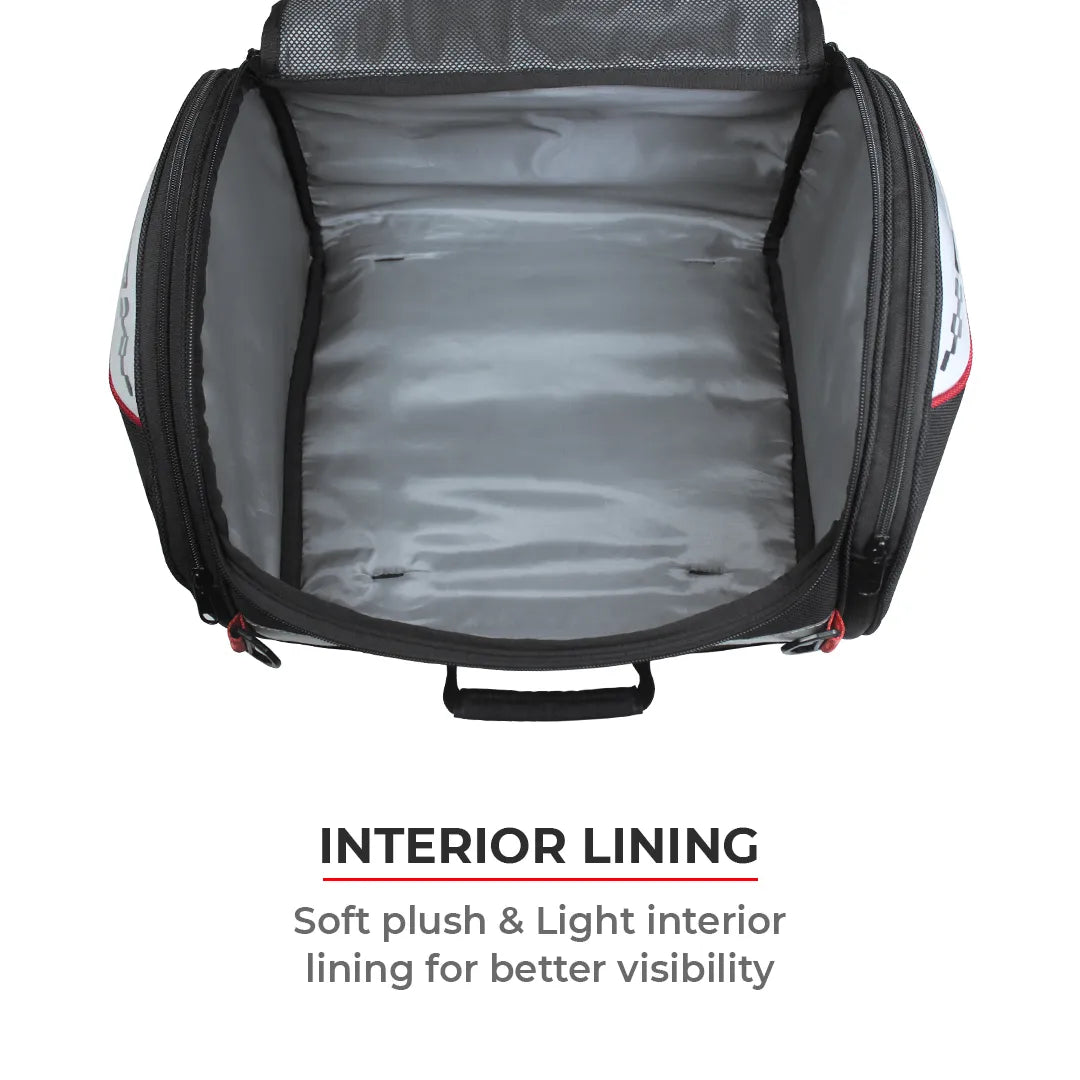 Motorcycle tail bag black 35 litres universal fitment