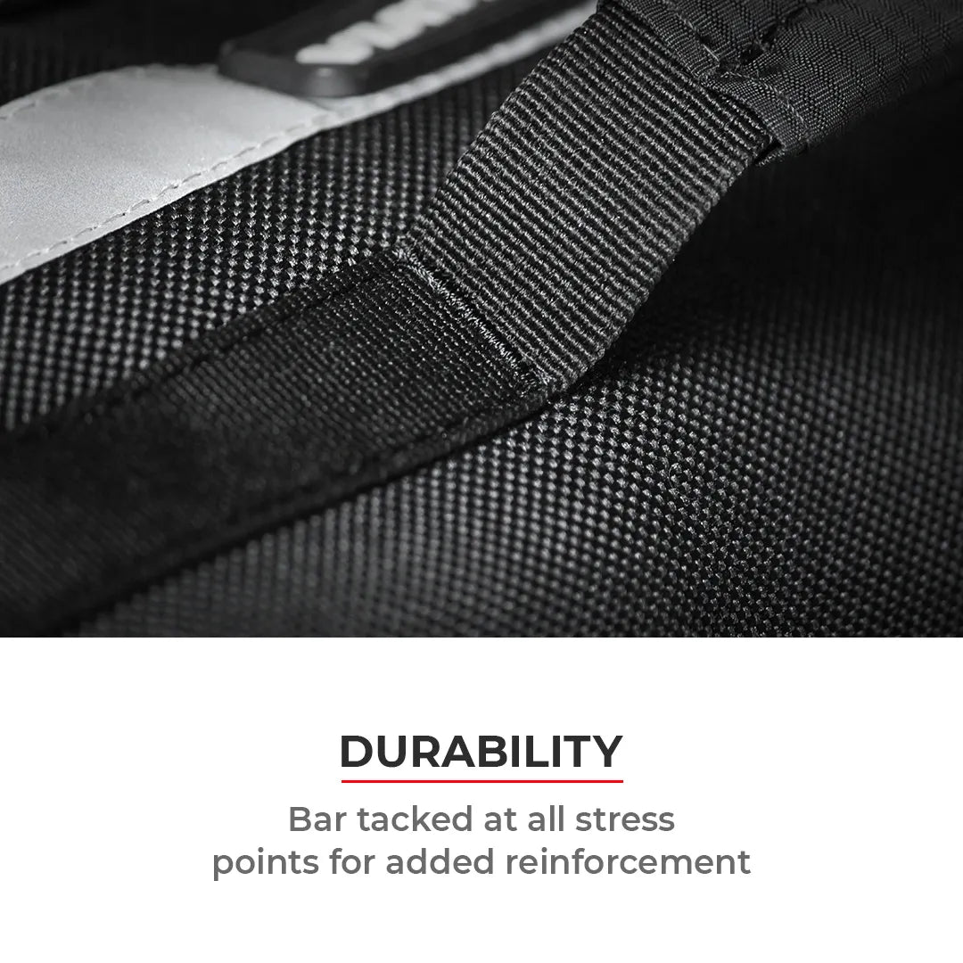 Motorcycle tail bag black 35 litres universal fitment