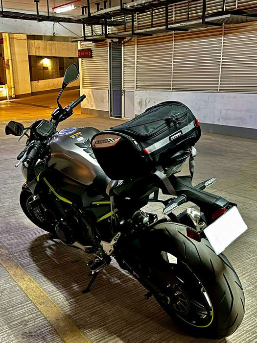 Motorcycle tail bag black 35 litres universal fitment