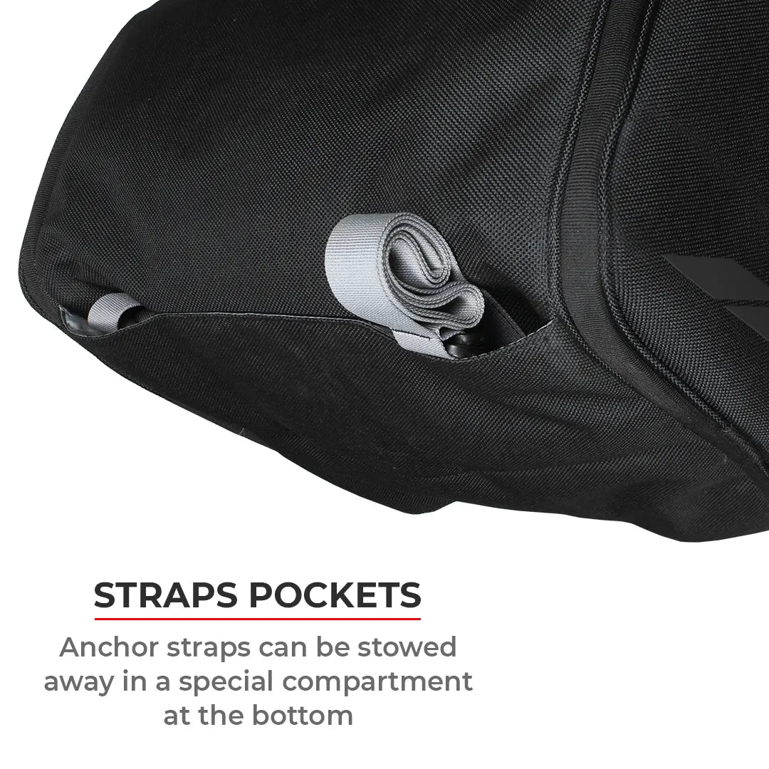 Motorcycle tail bag black 35 litres universal fitment