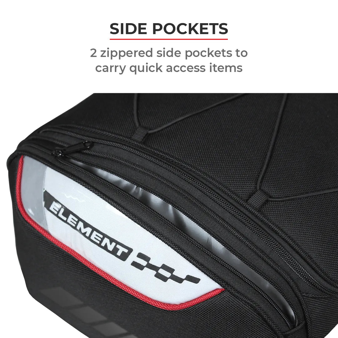 Motorcycle tail bag black 35 litres universal fitment