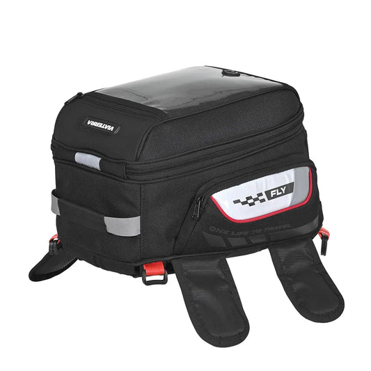 Motorcycle tank bag black magnetic strap  18L