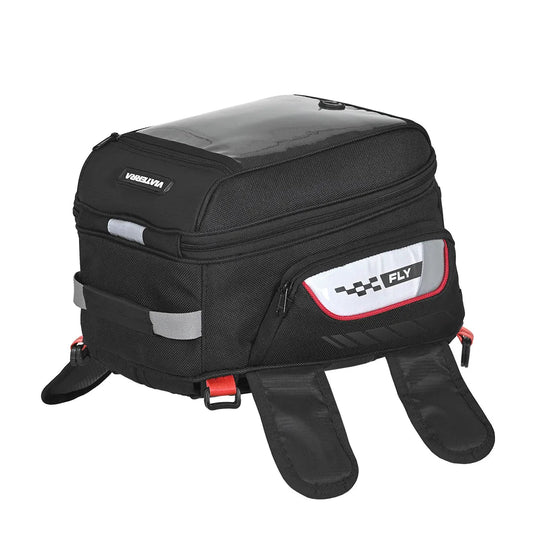 Motorcycle tank bag black magnetic strap  18L
