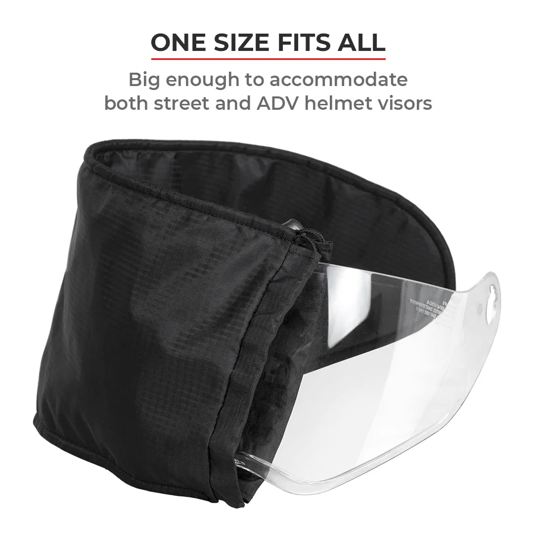 Motorcycle helmet visor storing sleeve black