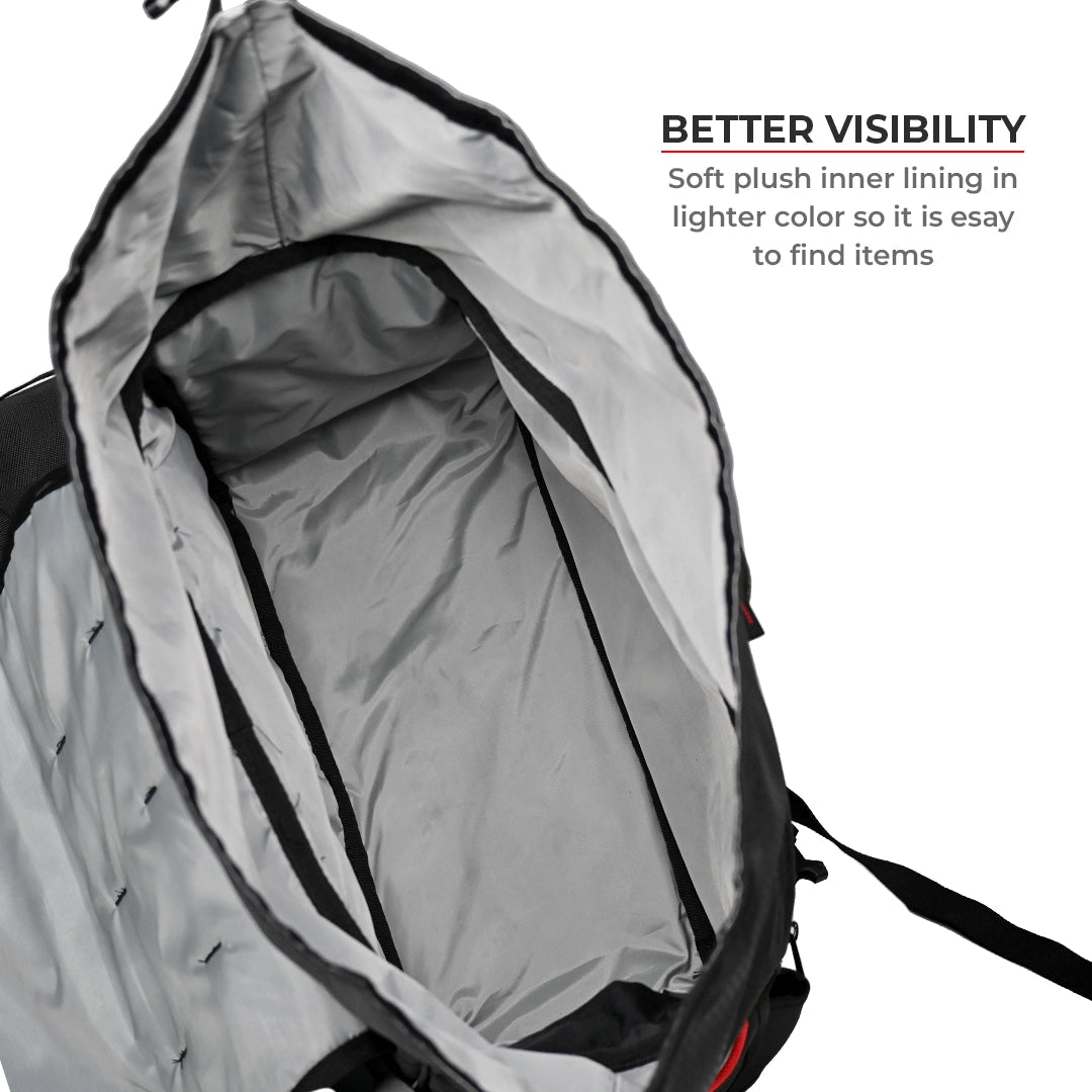 Motorcycle saddle bag 52L waterproof black