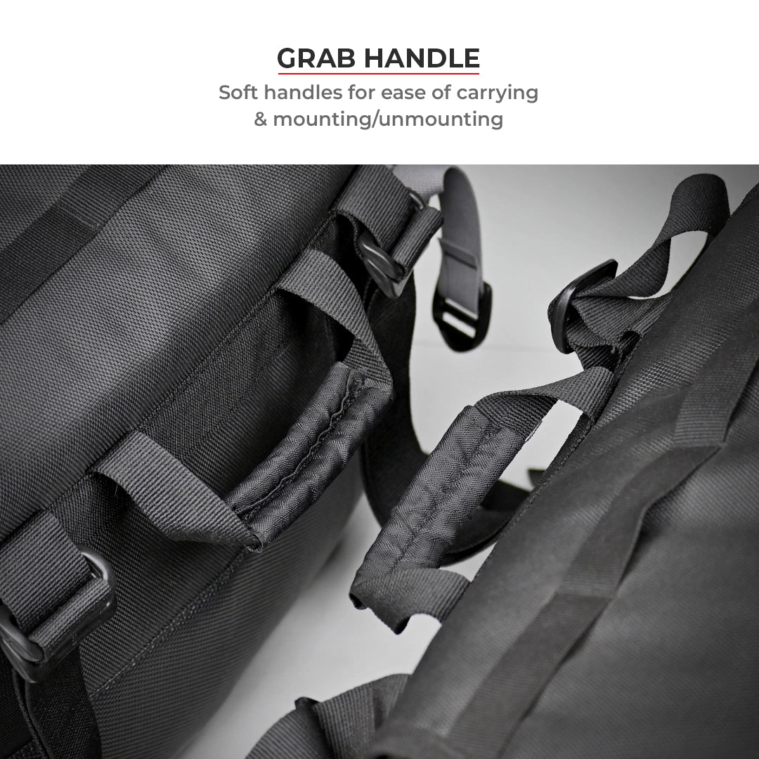 Motorcycle saddle bag 52L waterproof black