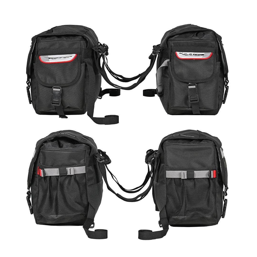 Motorcycle saddle bag 52L waterproof black