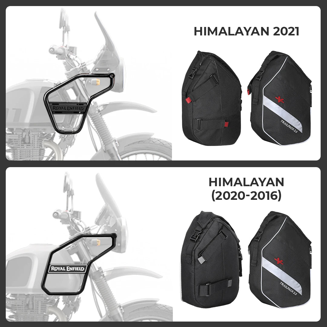 Motorycle waterproof black trailpack for himalayan 411 2020