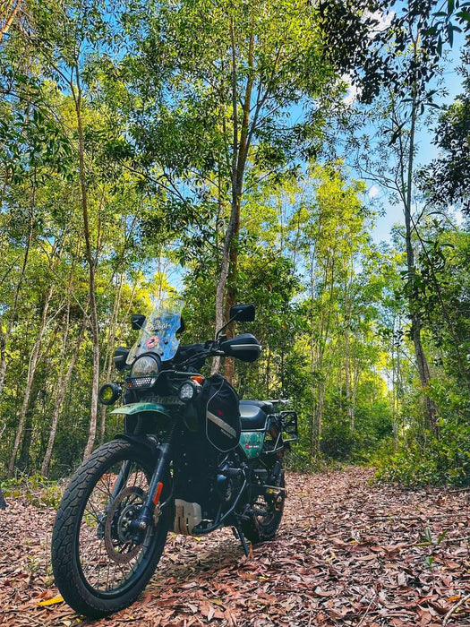 Motorycle waterproof black trailpack for himalayan 411 2020