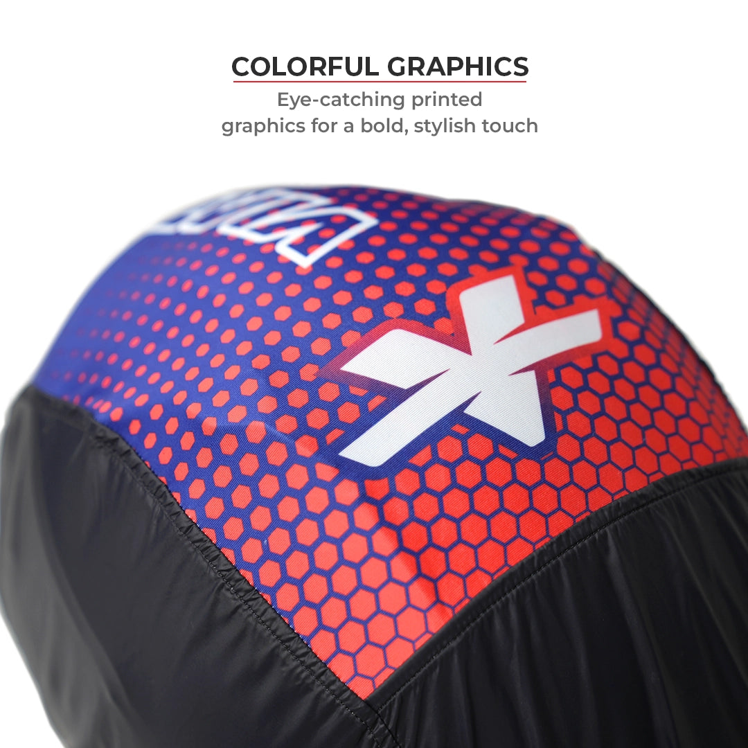 Motorcycle helmet bag red & blue