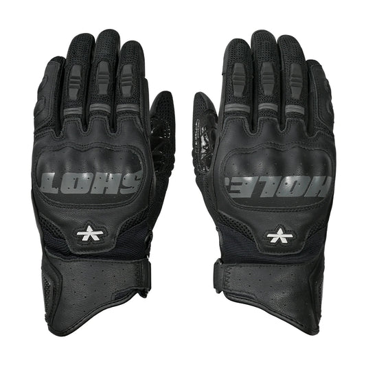 Motorcycle semi gauntlet hybrid gloves black - urban / knox sps / scaphoid protect