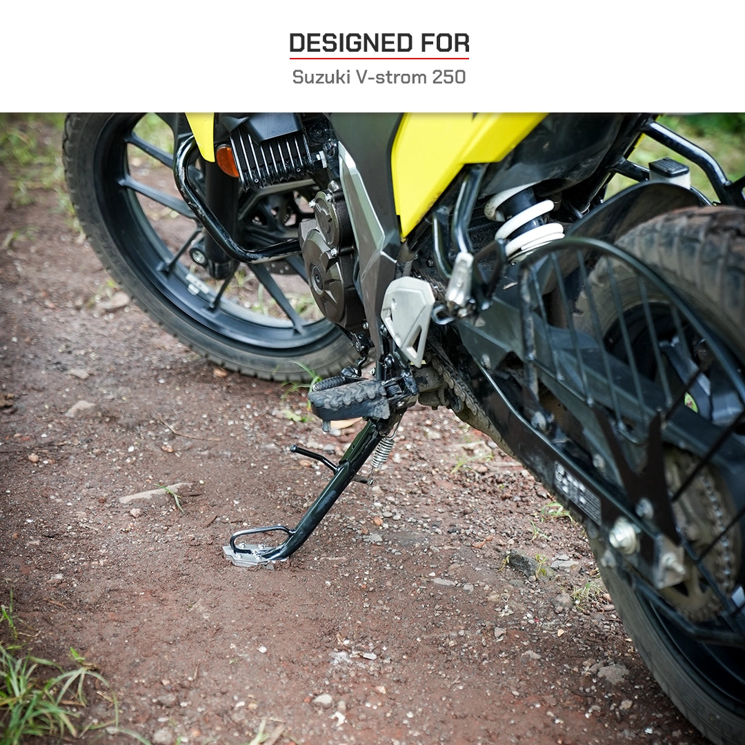 Motorcycle side stand extender / side stand shoe stainless steel for suzuki v-strom 250 sx