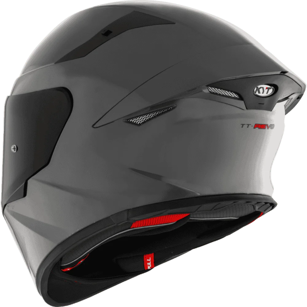 Motorcycle full face helmet solid gray gloss