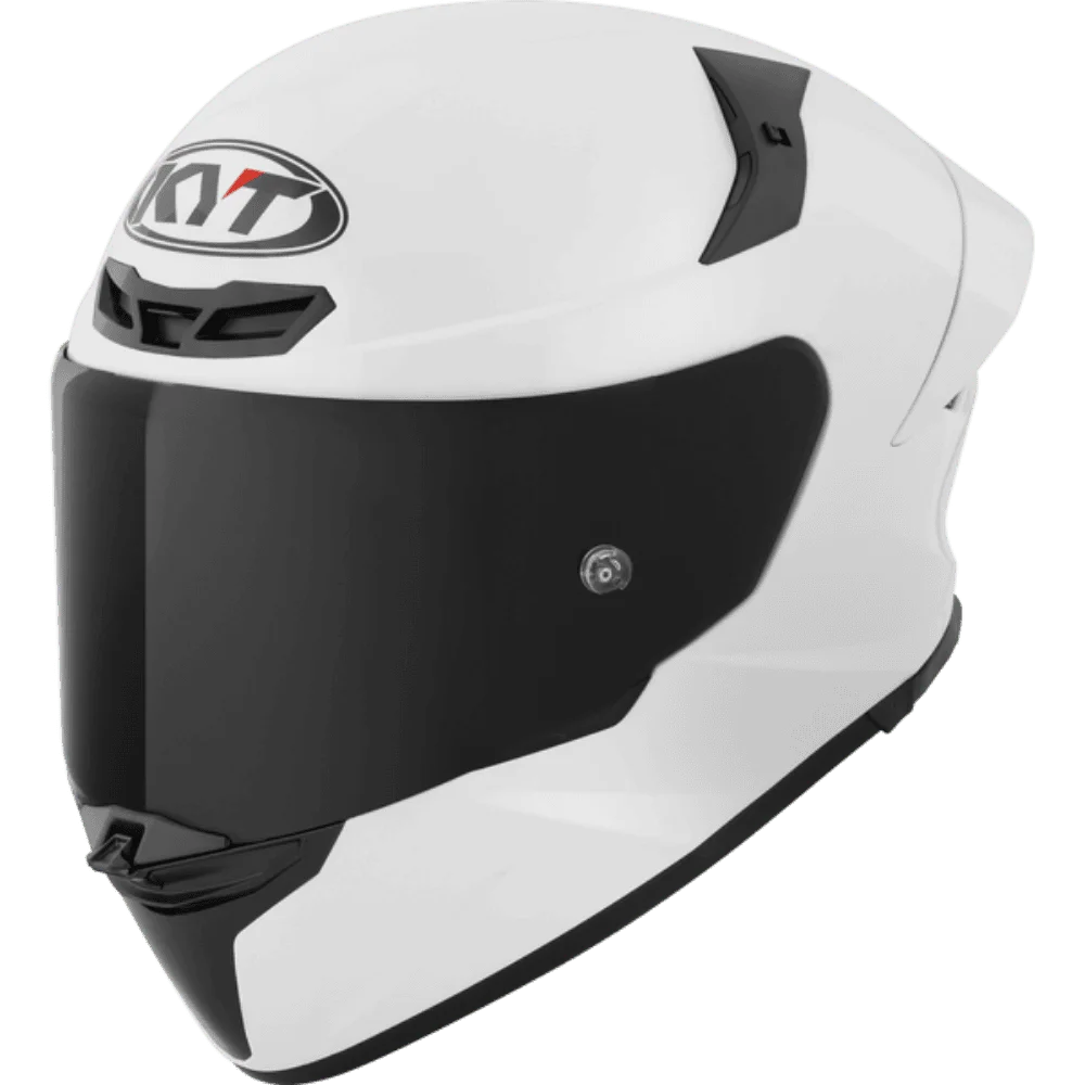 Motorcycle full solid white full face certified helmet KYT
