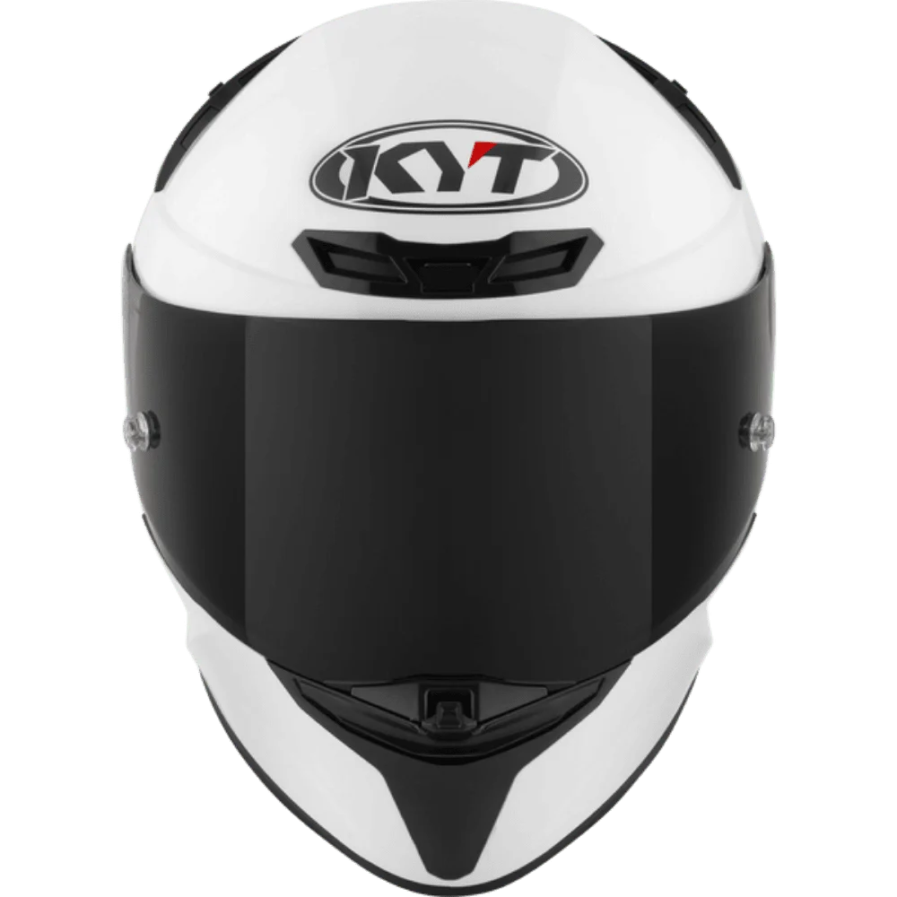 Motorcycle full solid white full face certified helmet KYT