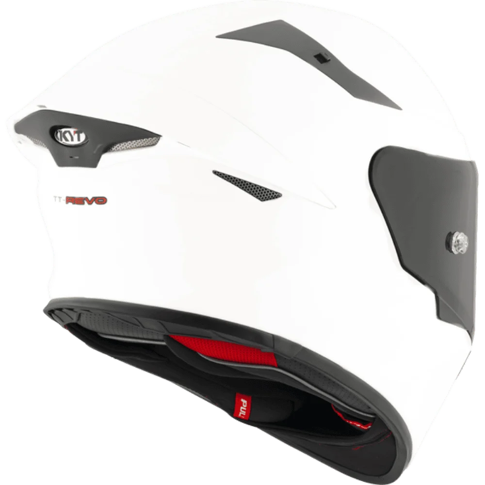 Motorcycle full solid white full face certified helmet KYT