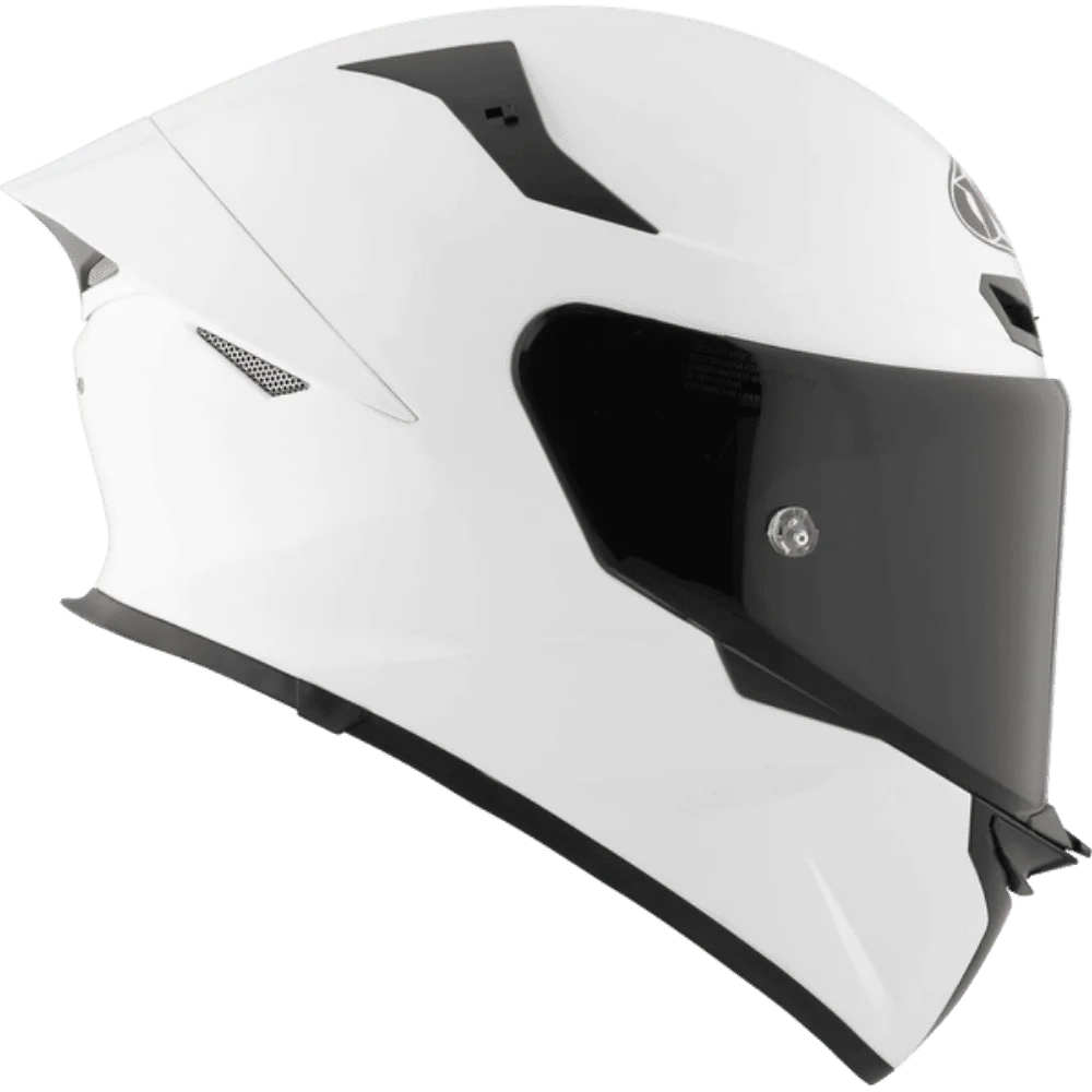 Motorcycle full solid white full face certified helmet KYT