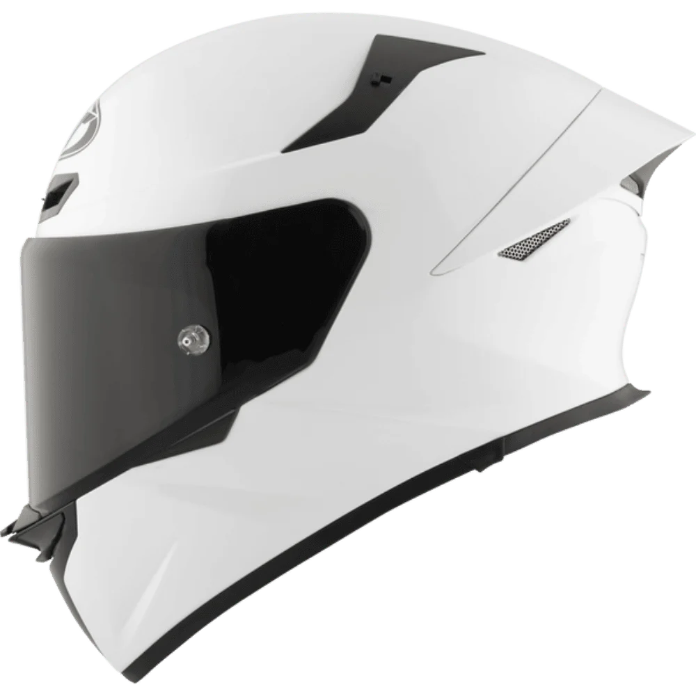 Motorcycle full solid white full face certified helmet KYT