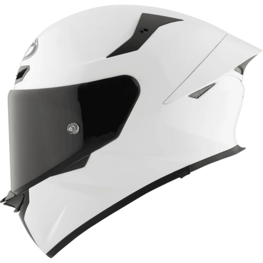Motorcycle full solid white full face certified helmet KYT